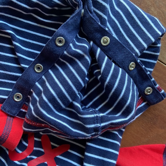 Hanna Andersson Striped Romper Unisex 6-12m (70cm) - Picture 9 of 10